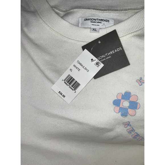 Grayson Threads Women’s Cotton Blend Soft Sweatshirt Crewneck NWT XL WHITE - Picture 7 of 8